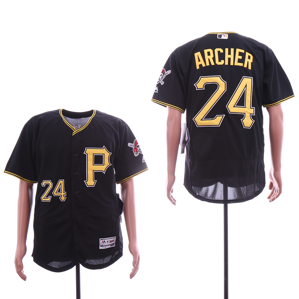 Men Pittsburgh Pirates #24 Archer Black Elite MLB Jerseys